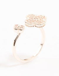Rose Gold Open Flower Ring - link has visual effect only