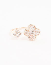 Rose Gold Open Flower Ring - link has visual effect only