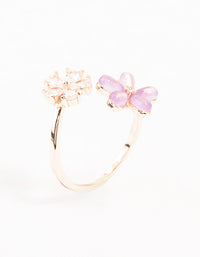 Rose Gold  Cubic Zirconia Wrap Around Ring - link has visual effect only