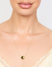 Waterproof Gold Plated Stainless Steel Pendant Heart Necklace - link has visual effect only