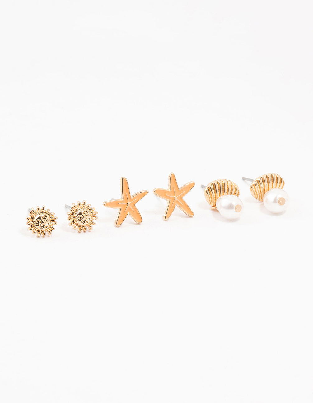 Gold Beachy Earrings 3-Pack