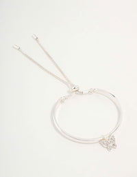 Silver Diamante Butterfly Toggle Bracelet - link has visual effect only