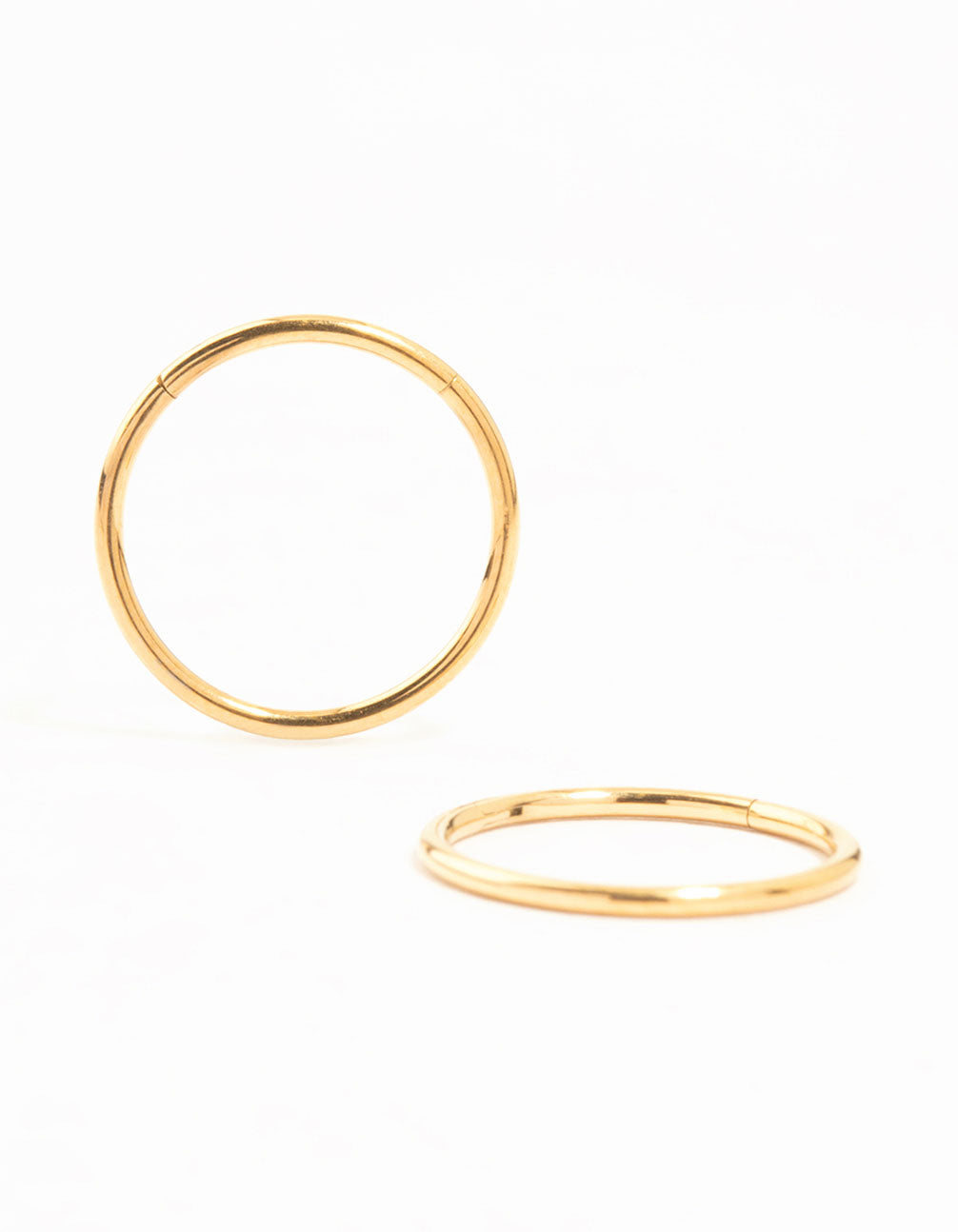Gold Plated Titanium Sleeper Earrings 12 mm