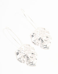 Silver Monstera Leaf Drop Earrings - link has visual effect only