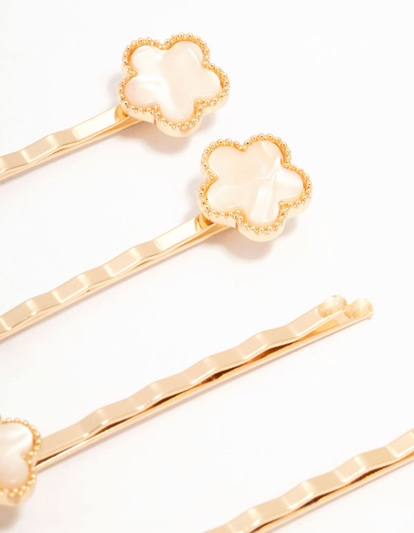 Acrylic Flower Slide Clips 4-Pack