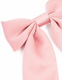 Medium Pink Satin Bow Clips 2-Pack - link has visual effect only