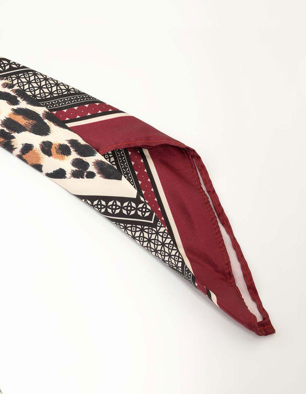 Leopard Border Fabric Scarf