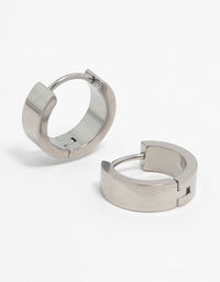 Titanium Classic Flat Hoop Earrings - link has visual effect only