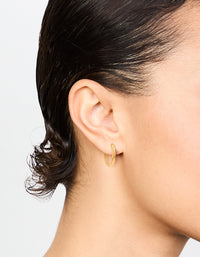 Gold Plated Titanium Medium Classic Hoop Earrings - link has visual effect only