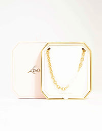 Waterproof Gold Plated Stainless Steel Cable Necklace - link has visual effect only