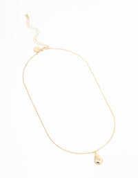 Gold Pear Shaped Locket Necklace - link has visual effect only