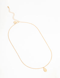 Gold Ornate Mary Oval Necklace - link has visual effect only