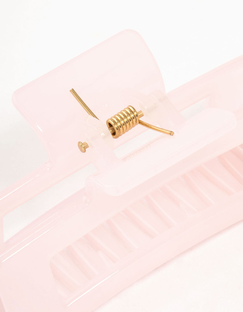 Small Shiny Pink Coated Claw Clip