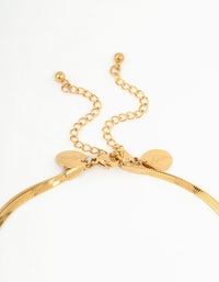 Waterproof Gold Plated Stainless Steel Layered Ball & Snake Chain Necklace - link has visual effect only