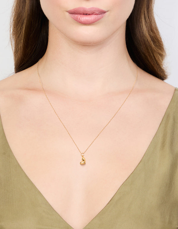 Gold Plated Sterling Silver Mini Heart Necklace