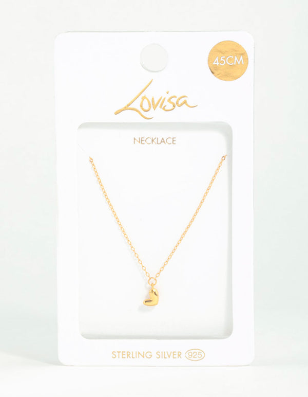 Gold Plated Sterling Silver Mini Heart Necklace