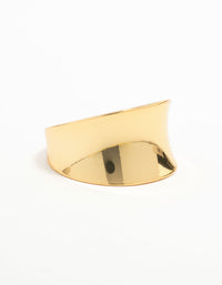 Waterproof Gold Plated Stainless Steel Chunky Ring - link has visual effect only