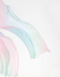 Kids Pink & Blue Ombre Bow Clip - link has visual effect only