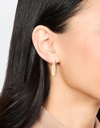 Gold Plated Drop Mini Hoop Earrings - link has visual effect only