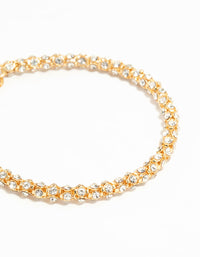 Gold Plated Diamante Fireball Bracelet Chain Bracelet - link has visual effect only