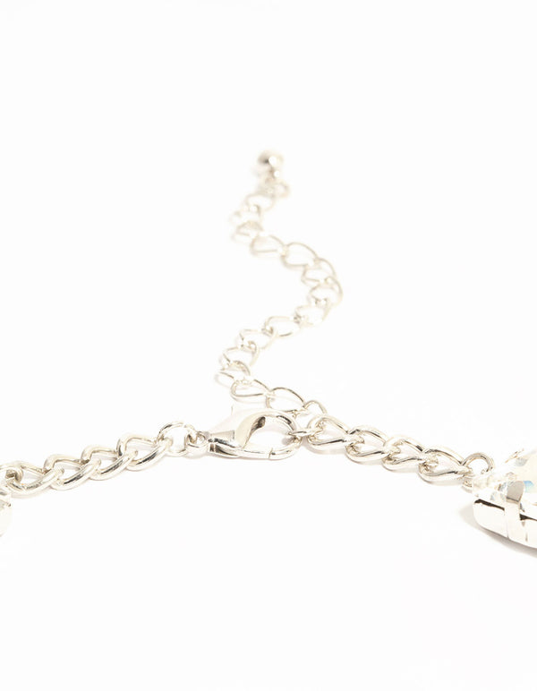 Silver Diamante Choker Necklace