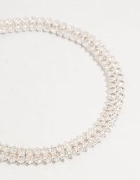 Silver Fine Cubic Zirconia Cupchain Bracelet - link has visual effect only