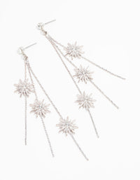 Silver Celestial Chain Drop Earrings - link has visual effect only
