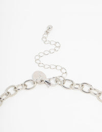 Silver Heart & Cross Charm Necklace - link has visual effect only