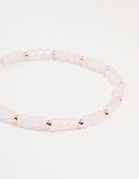 Rose Gold Beaded & Fine Bracelets 4-Pack - link has visual effect only