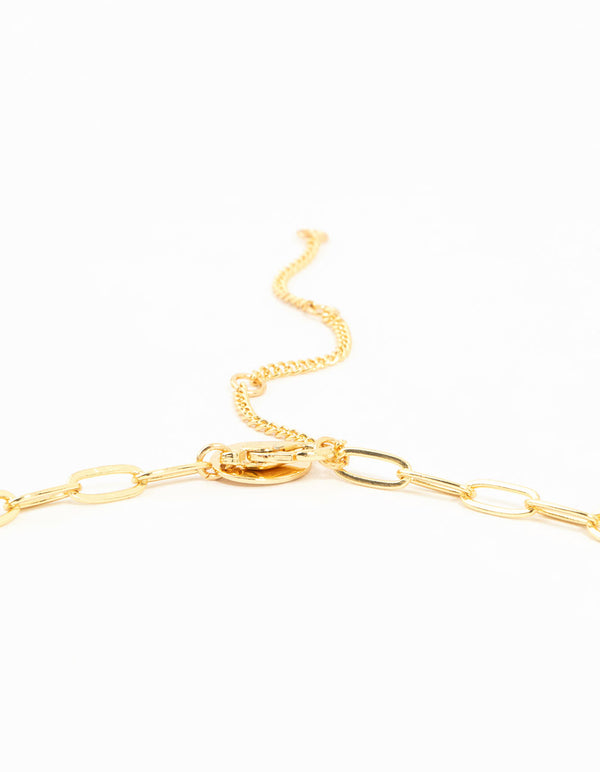 Gold Plated Celestial Charm Necklace