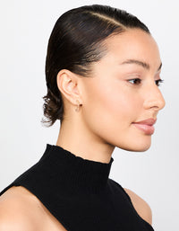 Gold Fine Textured Hoop Earrings - link has visual effect only