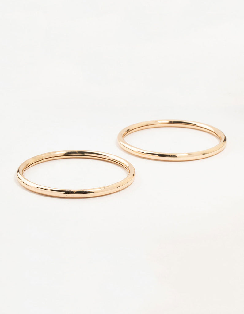Gold Smooth Bangles 2-Pack - Lovisa