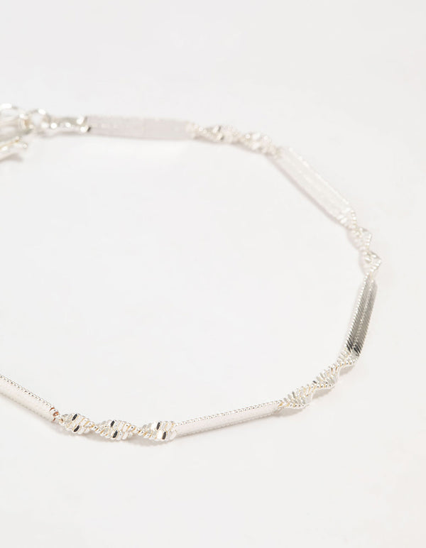 Silver Twist Tab Bracelets 2-Pack