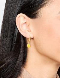 Gold Plated Lemon Huggie Earrings - link has visual effect only