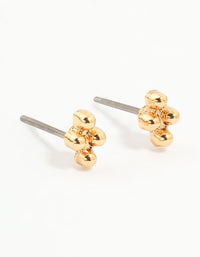 Gold Plated Cubic Zirconia & Cross Earrings 3-Pack - link has visual effect only