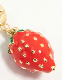 Gold Plated Strawberry Charm - link has visual effect only