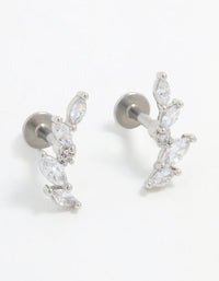 Surgical Steel Marquise Crawler Flat Back Studs - link has visual effect only