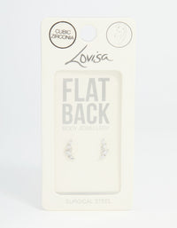 Surgical Steel Marquise Crawler Flat Back Studs - link has visual effect only