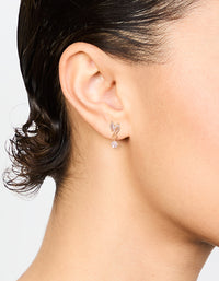 Gold Plated Surgical Steel Cubic Zirconia Flat Back Studs 2-Pack - link has visual effect only
