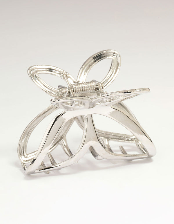 Silver Butterfly Claw Clip