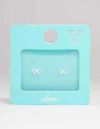 Sterling Silver Mini Clean Bow Stud Earrings - link has visual effect only