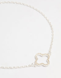 Sterling Silver Cubic Zirconia Flower Bracelet - link has visual effect only