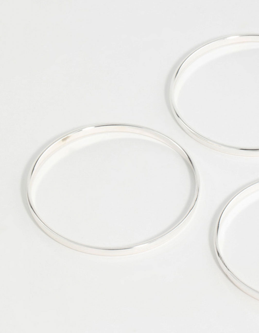 Silver Basic Bangles 3-Pack