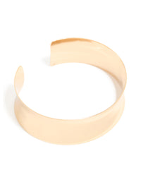 Gold Flat Wide Wrist Cuff - link has visual effect only