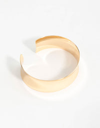 Gold Flat Wide Wrist Cuff - link has visual effect only