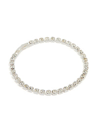 Silver Diamante Tennis Bracelet - link has visual effect only