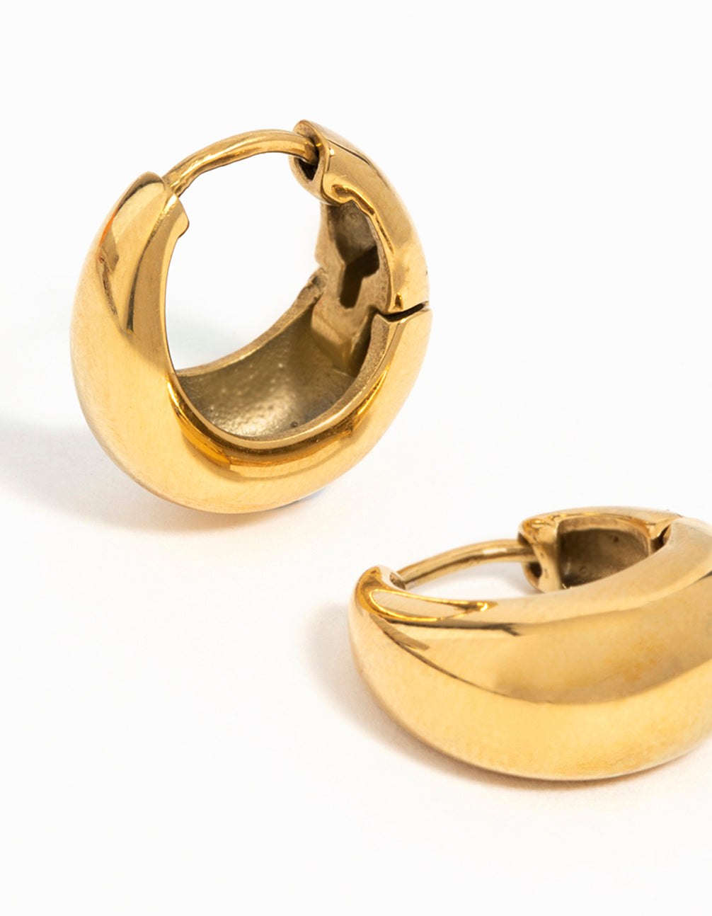 Gold Plated Surgical Steel Bold Oval Hoop Earrings