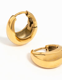 Gold Plated Surgical Steel Bold Oval Hoop Earrings - link has visual effect only