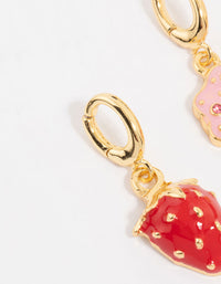 Gold Plated Strawberry & Doughnut Charms 3-Pack - link has visual effect only