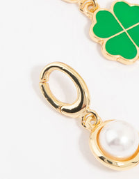 Gold Plated Cherry & Four Leaf Clover Charms 3-Pack - link has visual effect only
